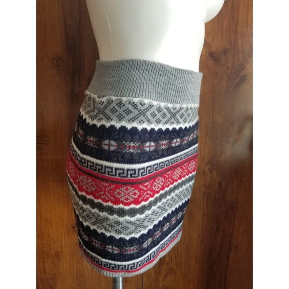 Sweater Project Knit Nordic Mini Skirt - Picture 2 of 6